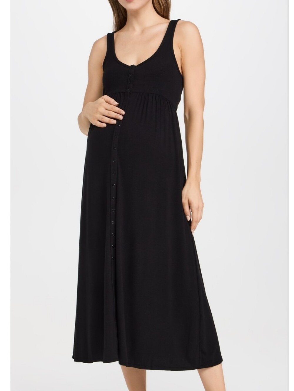 HATCH The Softest Rib Nursing Tank Dress Black Size 1 small Maternity Pregnancy